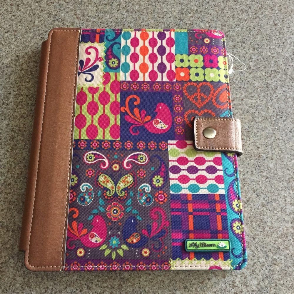Lily Bloom Colorful Artsy Design Tablet Cover NWOT